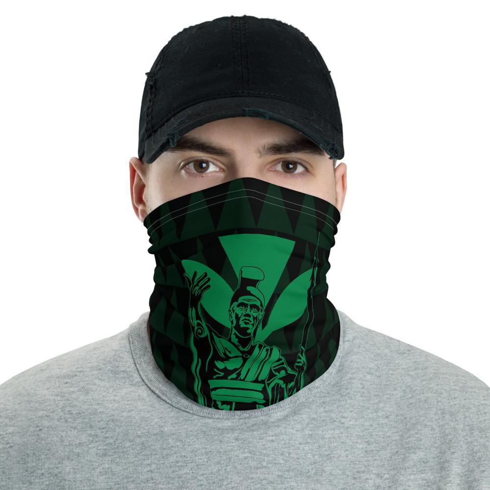 Hawaii King Kanaka Kakau Neck Gaiter - Green One Size Green - Polynesian Pride