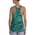 Polynesian Maori Lauhala Turquoise Hawaii Women's Racerback Tank Top - Polynesian Pride