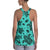 Polynesian Turtle Palm And Sea Pebbles Turquoise Hawaii Women's Racerback Tank Top - Polynesian Pride