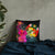 Tonga Polynesian Basic Pillow - Tropical Bouquet Pillow 18×18 Black - Polynesian Pride