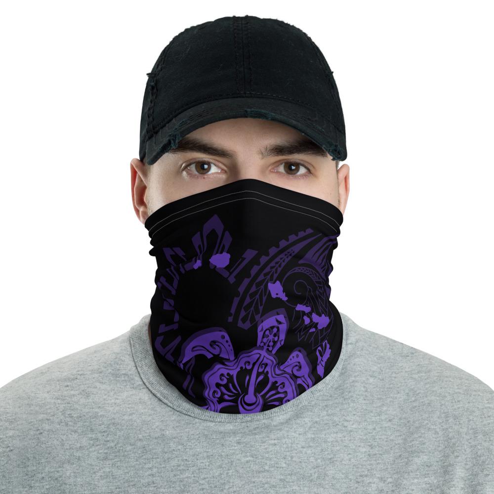 Hawaiian Bandana Turtle Polynesian Neck Gaiter - Purple Unisex One Size Purple - Polynesian Pride