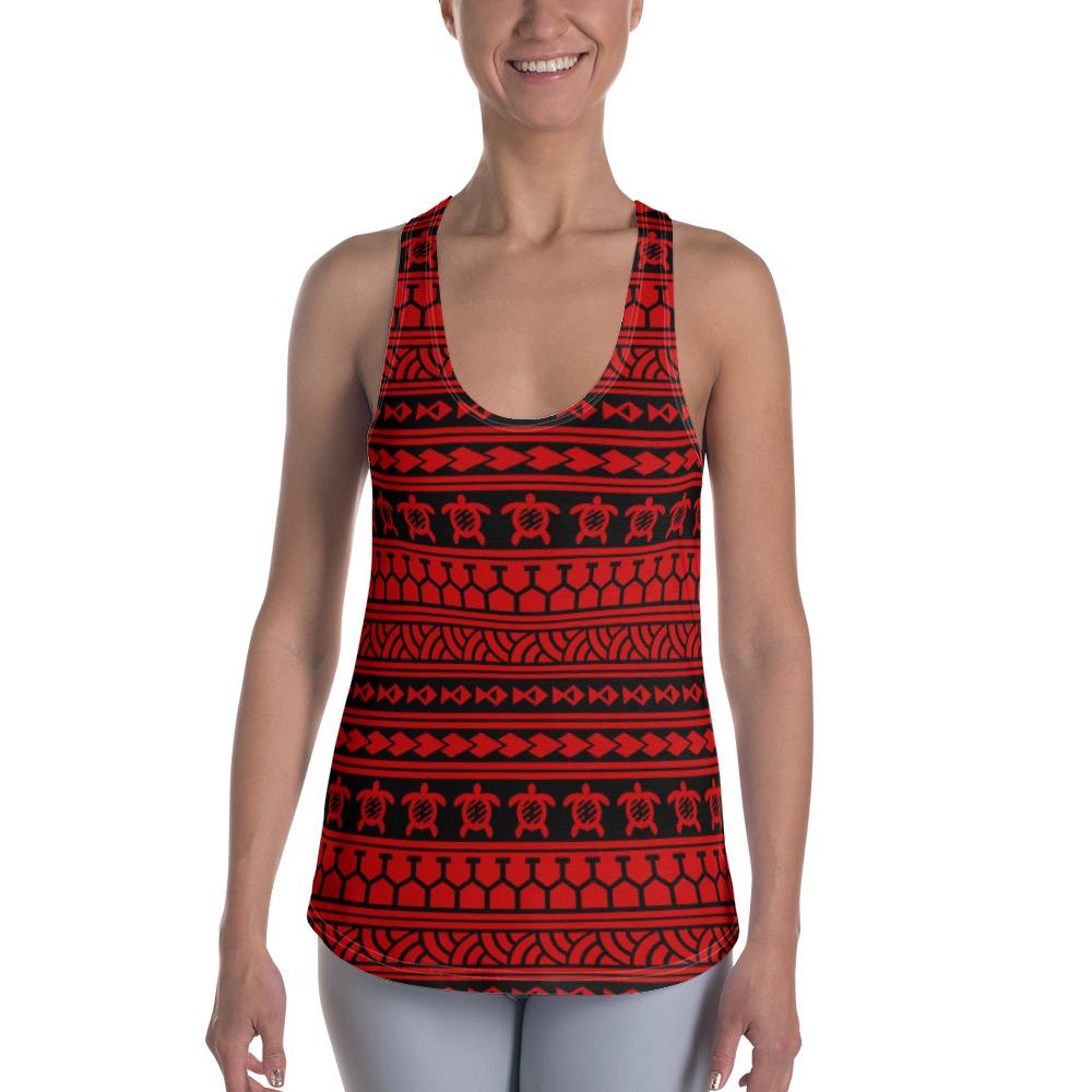 Polynesian Tattoo Tribal Red Hawaii Women's Racerback Tank Top Art - Polynesian Pride