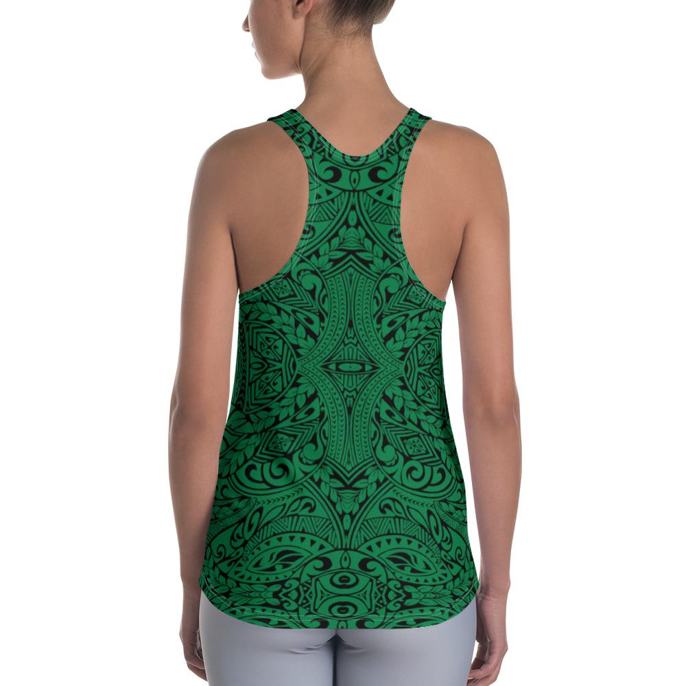 Polynesian Culture Green Hawaii Women's Racerback Tank Top - Polynesian Pride