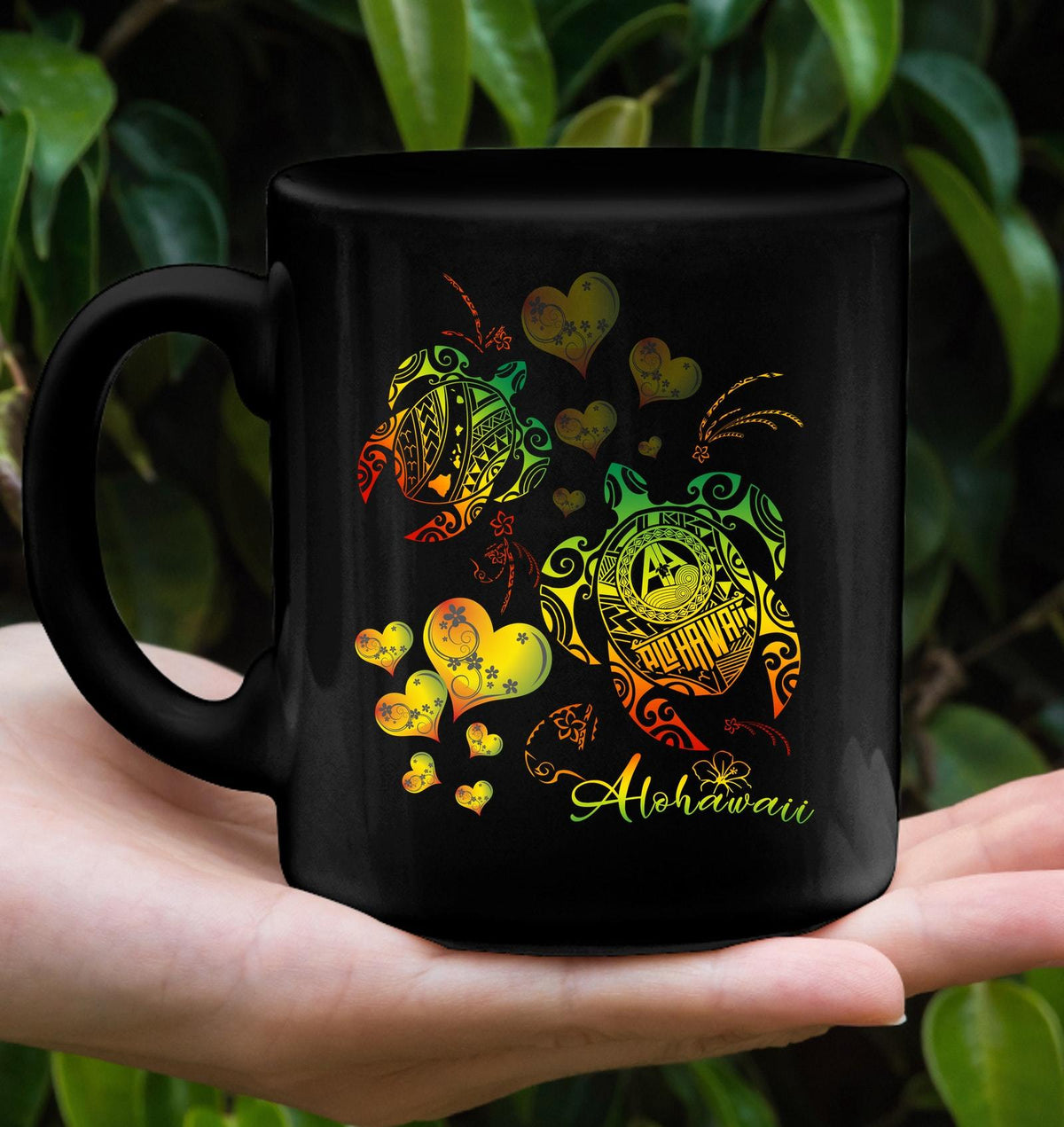 hawaiiTurtle Couple Love Polynesian Mug - AH - Polynesian Pride