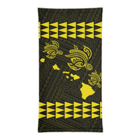Hawaii Bandana Kakau Polynesian Three Turtle Map Neck Gaiter - Yellow - Polynesian Pride