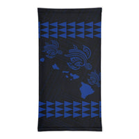 Hawaii Bandana Kakau Polynesian Three Turtle Map Neck Gaiter - Blue - Polynesian Pride