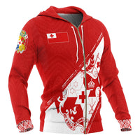 Tonga Zip up Hoodie Love Tonga - Polynesian Pride