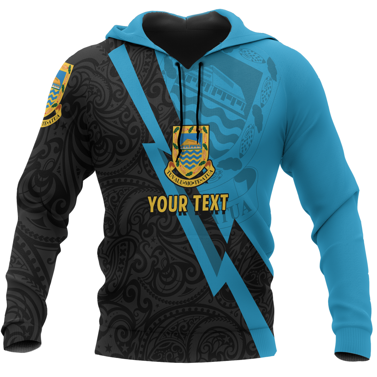 Tuvalu Custom Hoodie Lighting Version - Polynesian Pride