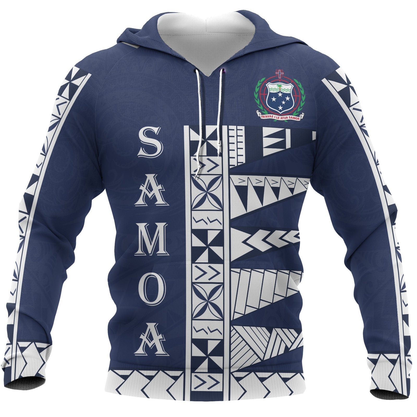 Samoa Polynesian Hoodie Unisex Blue - Polynesian Pride