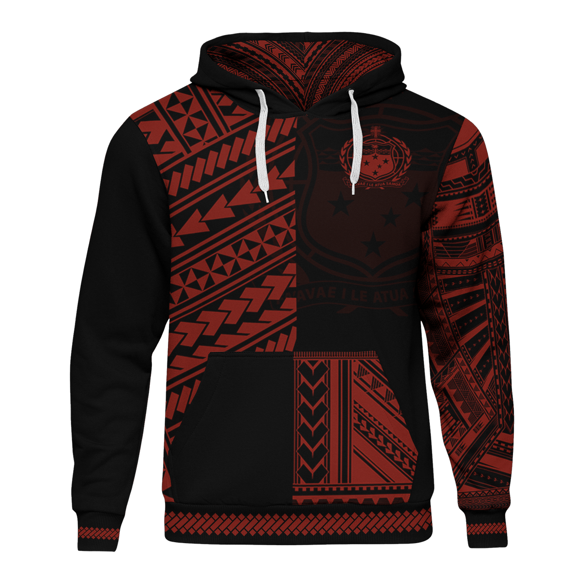 Samoa Hoodie Polynesian Portion Red Version Unisex Red - Polynesian Pride