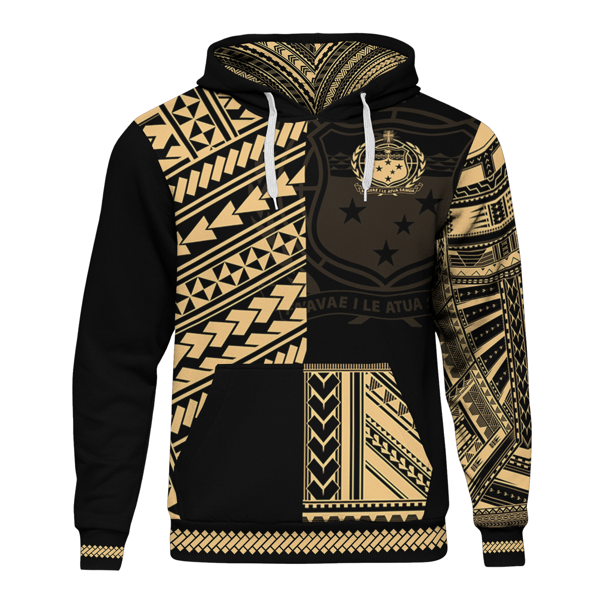 Samoa Hoodie Polynesian Portion Gold Version Unisex Gold - Polynesian Pride