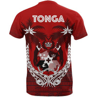 Tonga Polynesian T Shirt Tonga Coat of Arms Coconut Tree A02 - Polynesian Pride