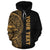 American Samoa Polynesian Custom Hoodie Yellow Line - Polynesian Pride