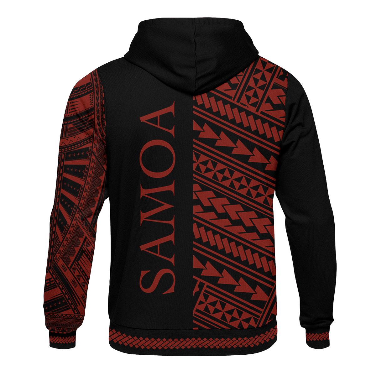 Samoa Hoodie Polynesian Portion Red Version - Polynesian Pride