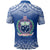 Samoa Custom Polo Shirt Samoan Coat Of Arms Polynesian Tattoo Fog Blue - Polynesian Pride