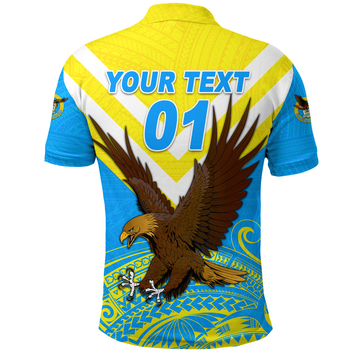 Custom Papua New Guinea Mount Hagen Eagles Polo Shirt Wamp Nga Rugby Blue LT8 - Polynesian Pride