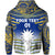 Custom Nauru Polynesian Flag Hoodie Creative Style Blue NO.1, Custom Text and Number LT8 - Polynesian Pride