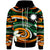 Nauru Zip Hoodie Vortex Style Unisex Green Orange - Polynesian Pride