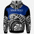 Nauru Custom Zip Hoodie Ethnic Style With Round Black White Pattern - Polynesian Pride