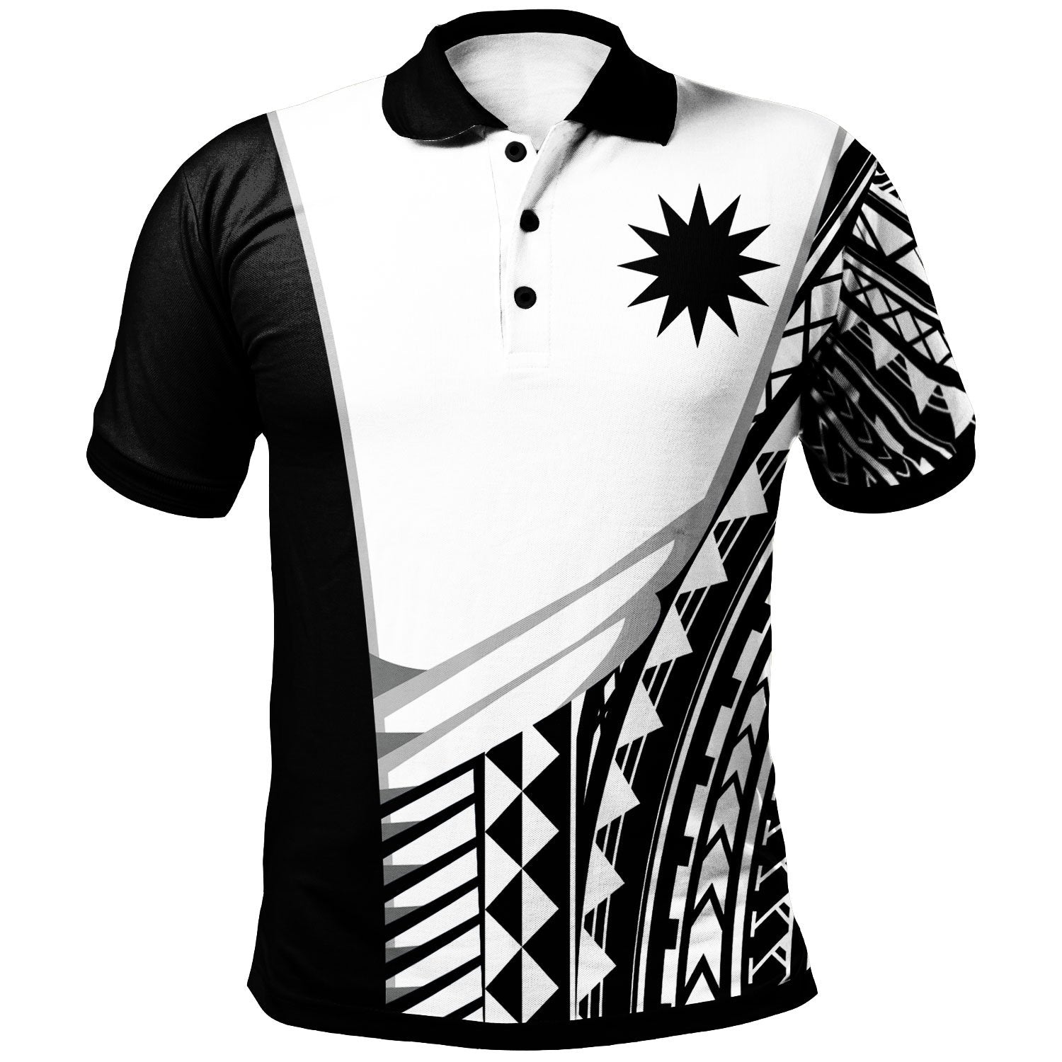 Nauru Custom Polo Shirt Athletes Style Unisex White - Polynesian Pride