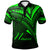 Nauru Polo Shirt Green Color Cross Style Unisex Black - Polynesian Pride