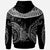 New Caledonia Custom Zip Hoodie Serrated Pattern White Color Unisex Black - Polynesian Pride