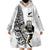 New Zealand Silver Fern Rugby All Black Maori Version White Wearable Blanket Hoodie LT14 - Polynesian Pride