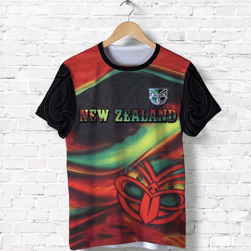 New Zealand Maori Warriors Rugby T Shirt Unisex Black - Polynesian Pride