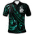 New Caledonia Polo Shirt The Flow Of The Ocean Green Green - Polynesian Pride