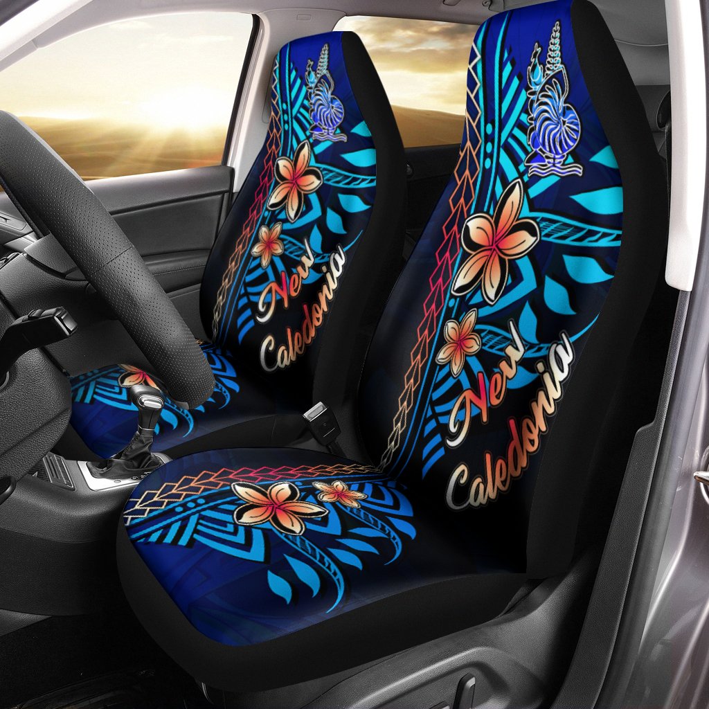 New Caledonia Car Seat Covers - Vintage Tribal Mountain Universal Fit Vintage - Polynesian Pride