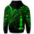 New Caledonia Zip Hoodie Green Color Cross Style - Polynesian Pride