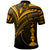 New Caledonia Polo Shirt Gold Color Cross Style - Polynesian Pride