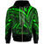 New Caledonia Zip Hoodie Green Color Cross Style Unisex Black - Polynesian Pride