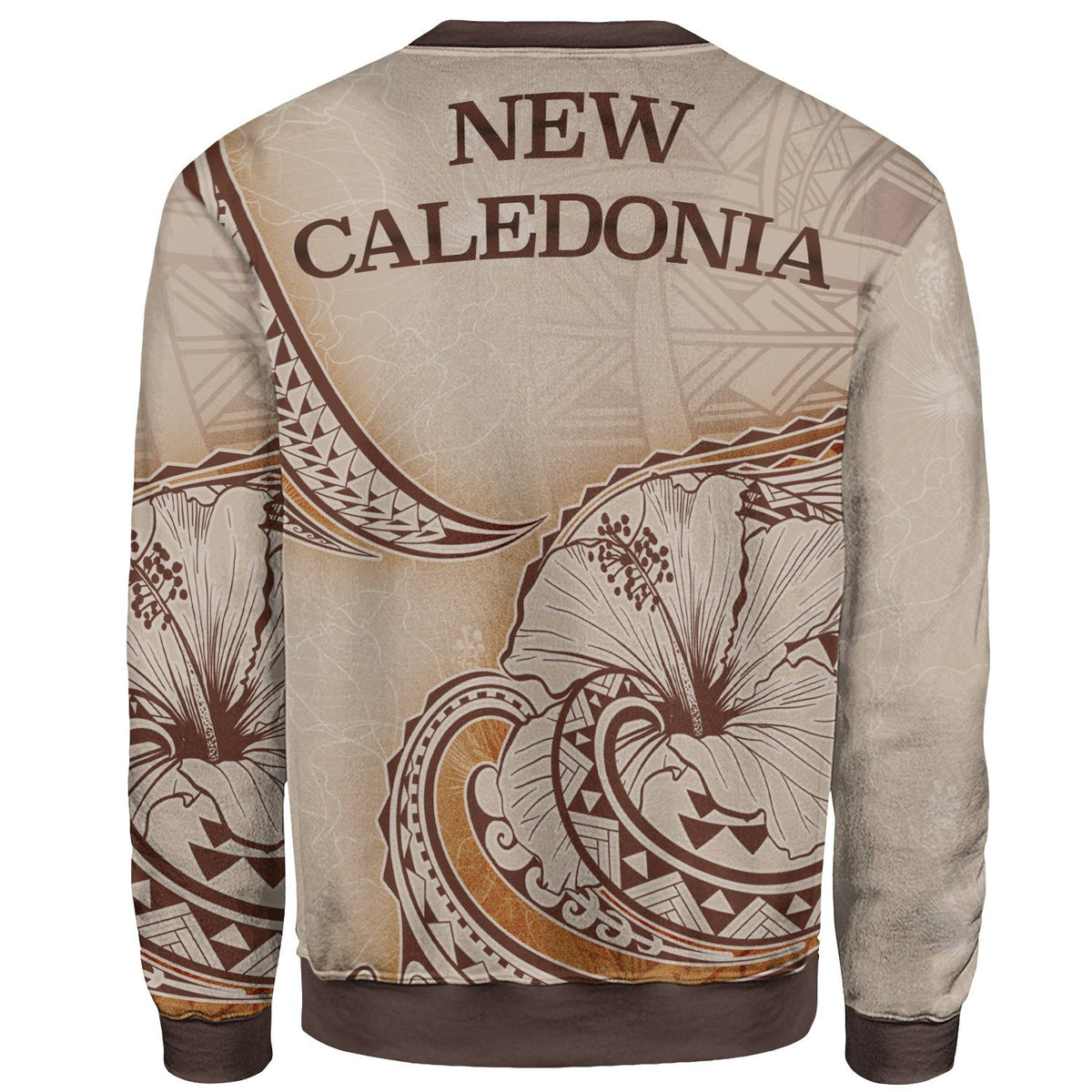 New Caledonia Sweatshirt - Hibiscus Flowers Vintage Style - Polynesian Pride