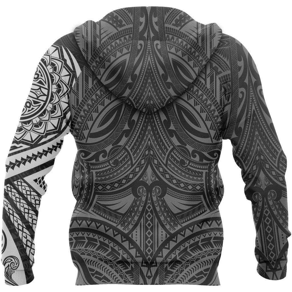 Hoodie Polynesian Flowers Tattoo Style Hoodie - Polynesian Pride