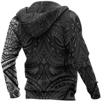 Hoodie Polynesian Flowers Tattoo Style Hoodie - Polynesian Pride