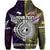 Custom New Zealand Niue Zip Hoodie Maori and Polynesian Together Purple, Custom Text and Number LT8 - Polynesian Pride