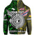 Custom New Zealand Niue Hoodie Maori and Polynesian Together Green, Custom Text and Number LT8 - Polynesian Pride