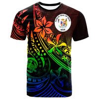 Niue T Shirt The Flow Of The Ocean Rainbow Color Unisex Rainbow - Polynesian Pride