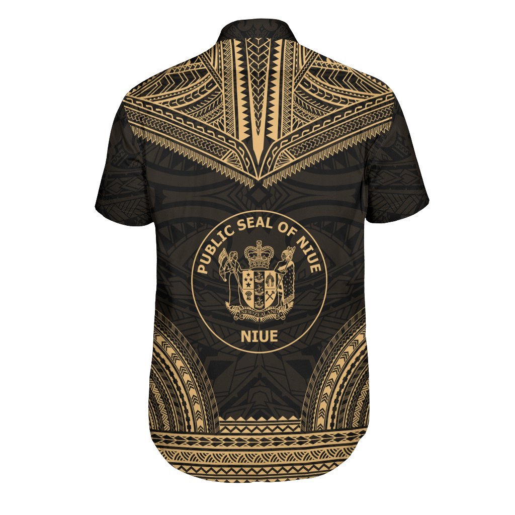 Niue Polynesian Chief Shirt - Gold Version - Polynesian Pride