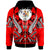 Niue Zip Hoodie Tribal Sun Tattoo Red Color Unisex Red - Polynesian Pride