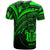 Niue T Shirt Green Color Cross Style - Polynesian Pride