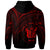 Niue Zip Hoodie Red Color Cross Style - Polynesian Pride