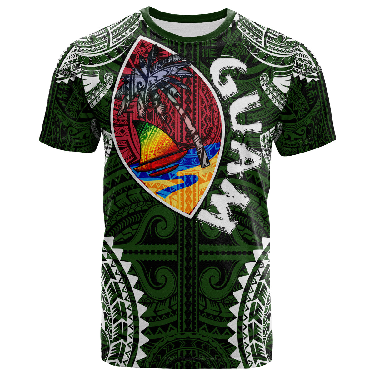 Guam T Shirt Custom Guam Independence Day Wish You A Very Happy Independence Day With Polynesian Patterns LT10 - Polynesian Pride