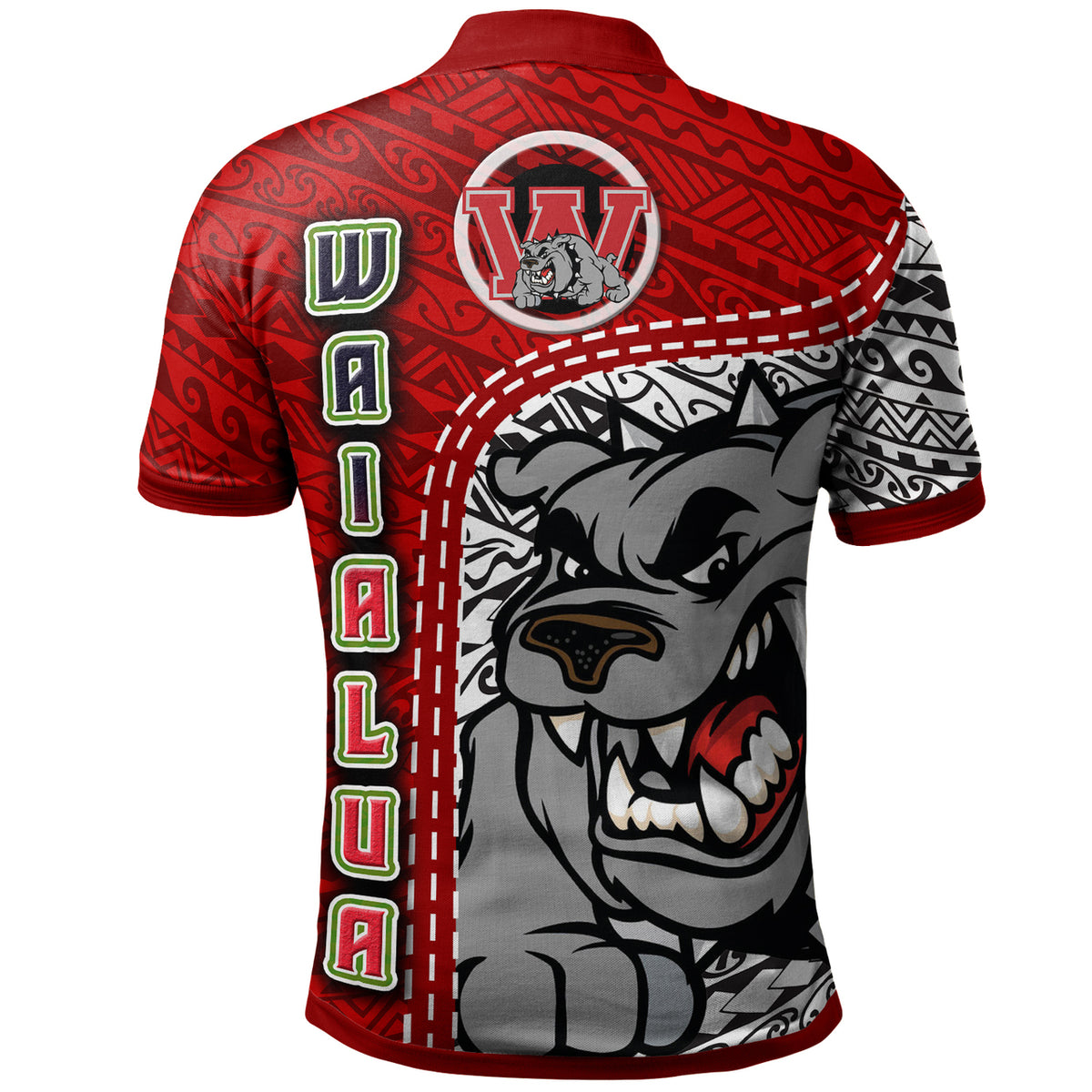 Hawaii Waialua High and Intermediate School Custom Polo Shirt Waialua High School Polynesian Pattern LT10 - Polynesian Pride