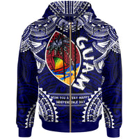 Guam Hoodie Custom Guam Independence Day Wish You A Very Happy Independence Day With Polynesian Patterns LT10 - Polynesian Pride