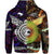 Custom New Zealand Australia Hoodie Maori and Aboriginal Together Purple LT8 - Polynesian Pride