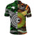 Custom New Zealand Australia Polo Shirt Maori and Aboriginal Together Green LT8 - Polynesian Pride