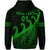 Custom New Zealand Rugby Maori Zip Hoodie Silver Fern Koru Vibes Green LT8 - Polynesian Pride