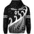 Custom New Zealand Rugby Maori Zip Hoodie Silver Fern Koru Vibes Black LT8 - Polynesian Pride